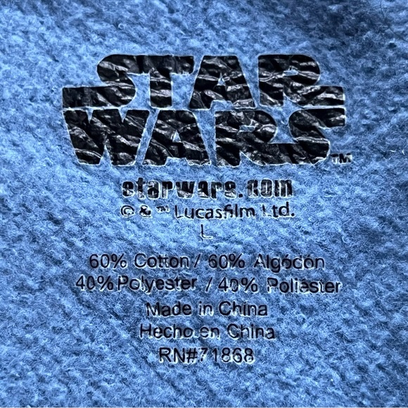 Disney Star Wars Grogu Stronger Than You Think Graphic Sweatshirt Blue Large - Picture 4 of 7